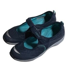 Vionic Sunset Mary Jane Navy Blue Mesh Walking Shoes Sneakers Womens 9.5 9032
